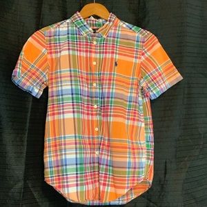 Orange Polo button up.